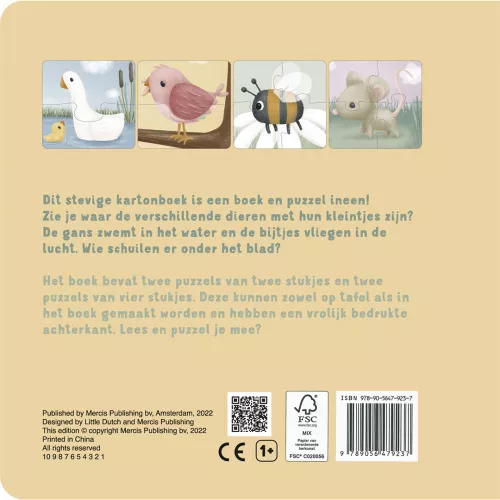 Little Dutch Mercis Publishing Kartonboek Mijn Dieren Puzzelboek 6 Little Dutch Mercis Publishing Kartonboek Mijn Dieren Puzzelboek - Afbeelding 6