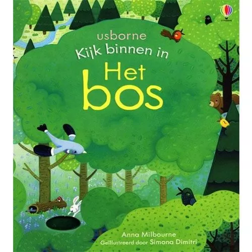 Uitgeverij Usborne Kartonboek Kijk Binnen In Het Bos 1 Uitgeverij Usborne Kartonboek Kijk Binnen In Het Bos