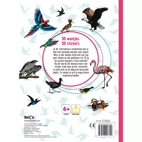 Uitgeverij Ballon 50 Weetjes 50 Stickers - Vogels 2 Uitgeverij Ballon 50 Weetjes 50 Stickers - Vogels - Afbeelding 2