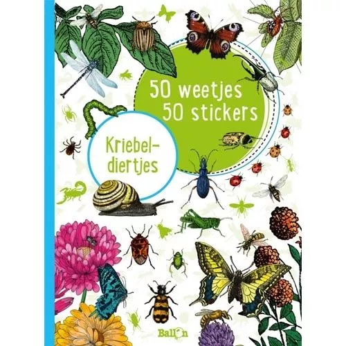 Uitgeverij Ballon Stickerboek 50 Weetjes 50 Stickers - Kriebeldiertjes 1 Uitgeverij Ballon Stickerboek 50 Weetjes 50 Stickers - Kriebeldiertjes