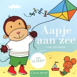 Uitgeverij Clavis Flapjesboek Aapje Aan Zee