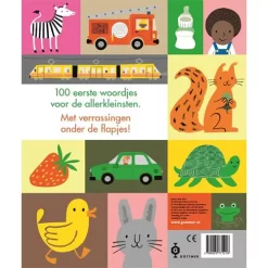 Uitgeverij Gottmer Flapjesboek 100 Eerste Woordjes -Kinderboek Winkel uitgeverij gottmer flapjesboek 100 eerste woordjes 3