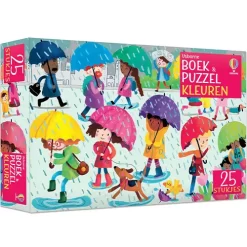 Uitgeverij Usborne Boek En Puzzel 25st - Kleuren